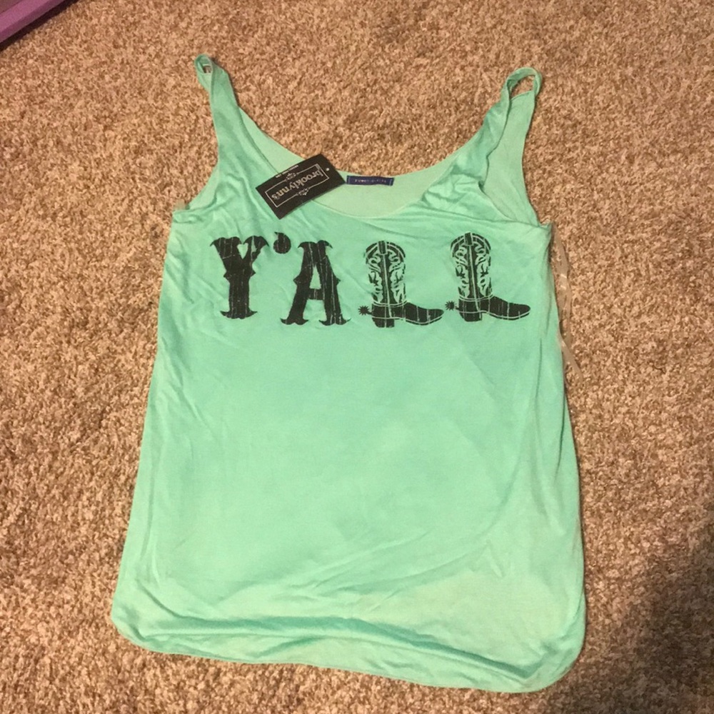 Teal tank top